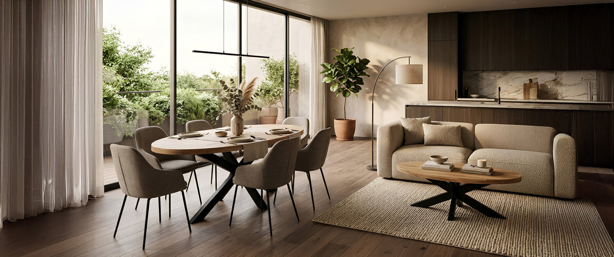 Eettafel + Salontafel