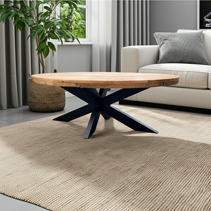 Salontafel Silvia Ovaal 120x70cm Mango Naturel