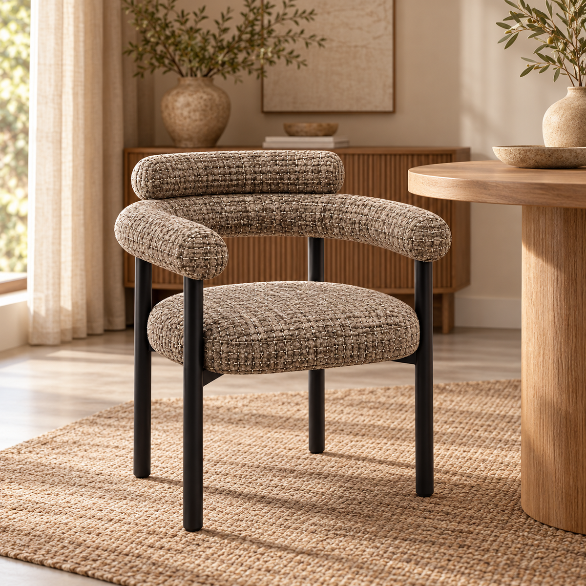 Stoel Aiko weave taupe