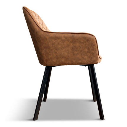 Eetkamerstoel Kansas Misty cognac