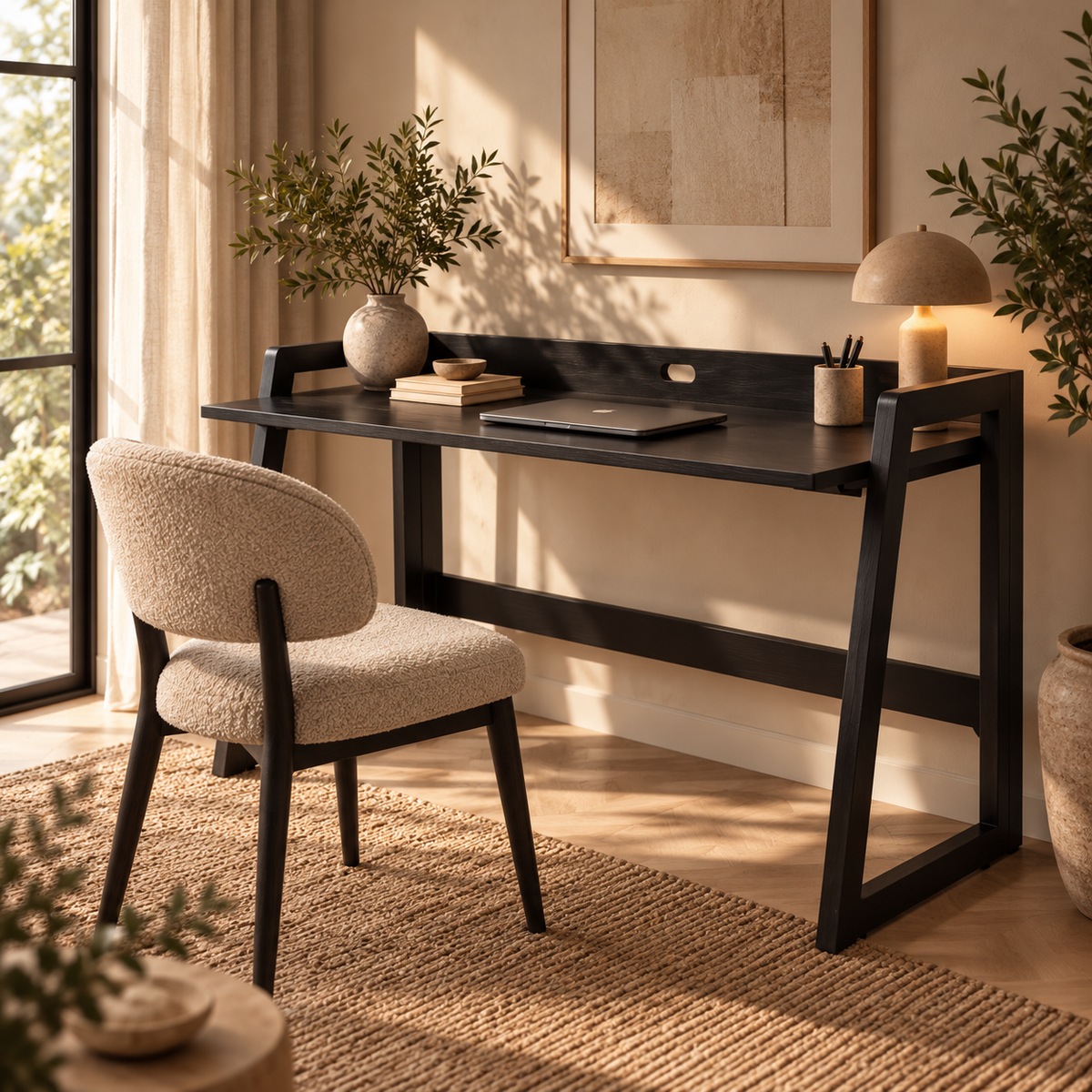 Bureau Fleur (inklapbaar) mango black