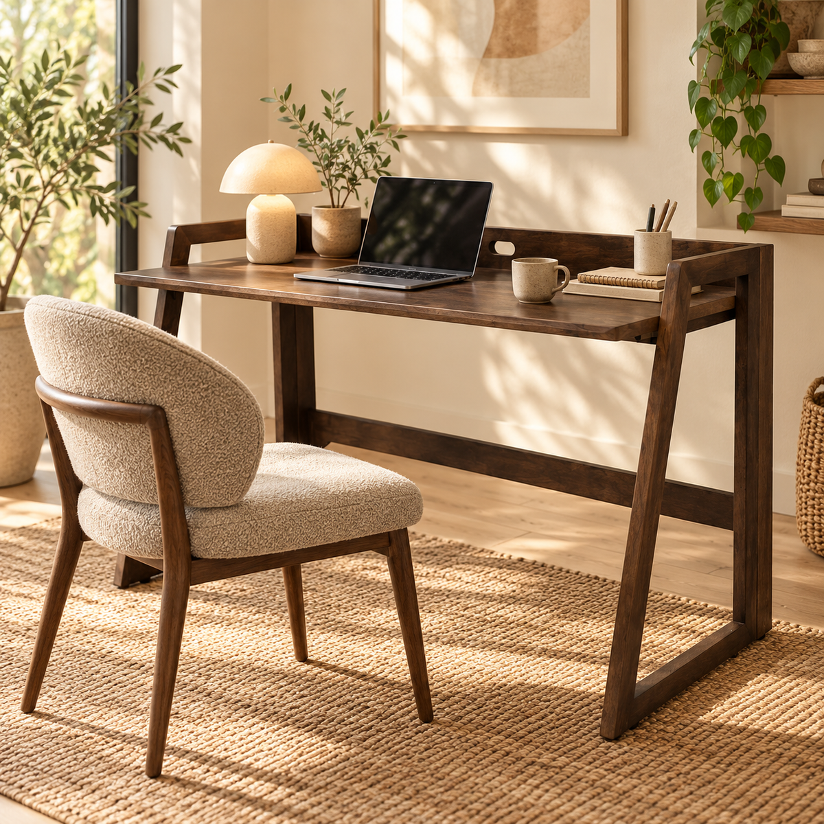 Bureau Fleur (inklapbaar) mango walnut brown