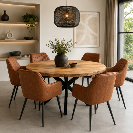 Oscar Deal naturel 150cm + 6x Vermont cognac