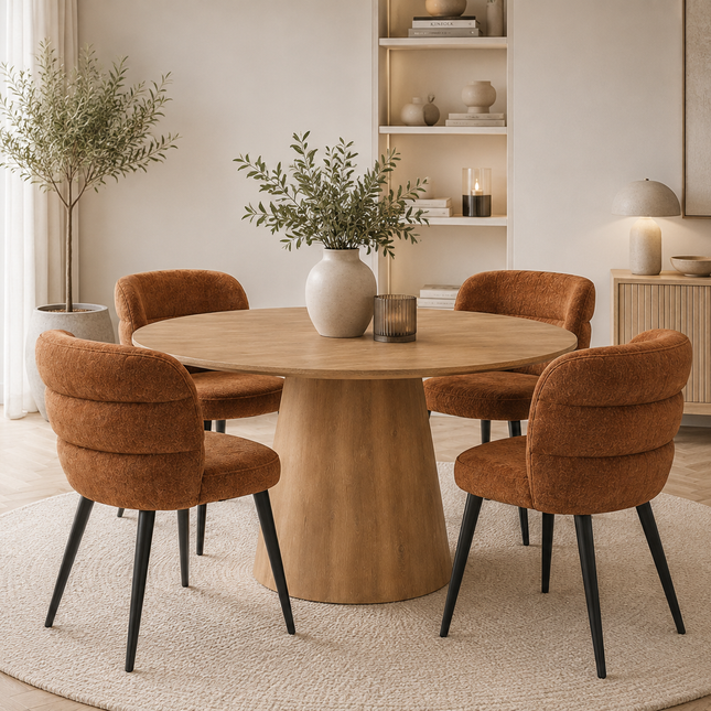 Eettafel Aksel Rond Ø160cm / Iconic base mango naturel