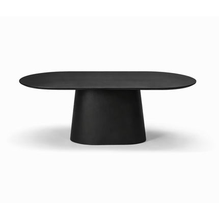 Eettafel Lucas Deens Ovaal Zuil 300x120cm Mango Zwart