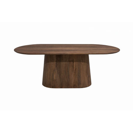 Eettafel Lucas Deens Ovaal Zuil 300x120cm Mango Walnoot