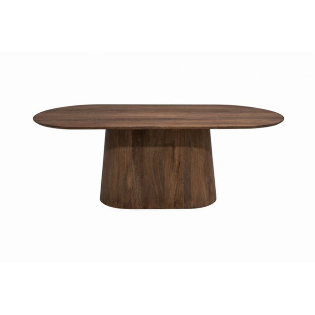 Eettafel Lucas Deens Ovaal Zuil 300x120cm Mango Walnoot