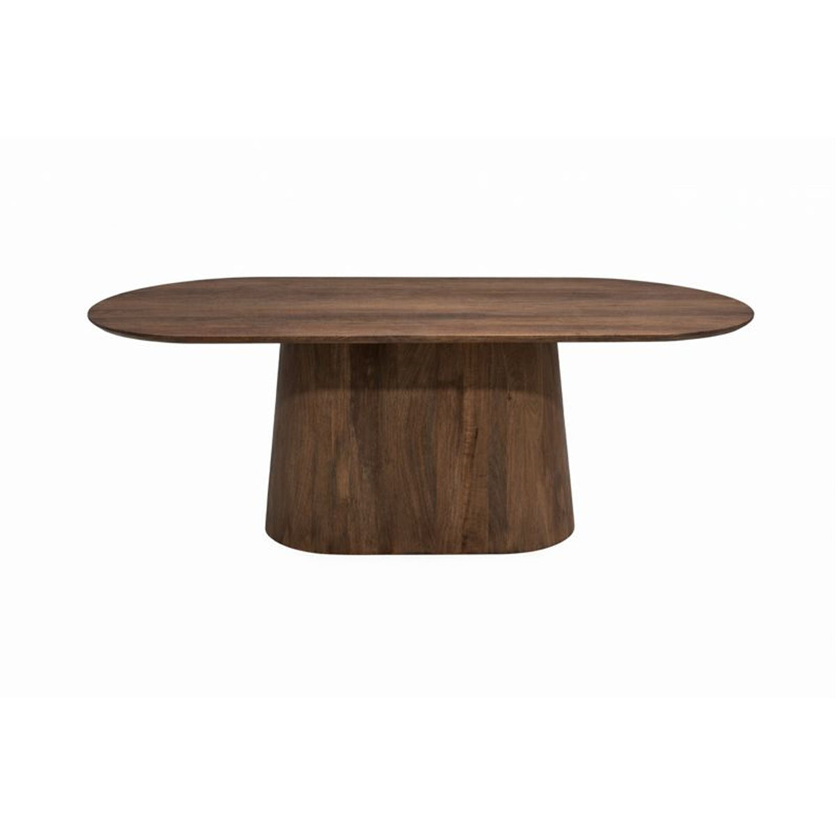 Eettafel Lucas Deens Ovaal Zuil 300x120cm Mango Walnoot