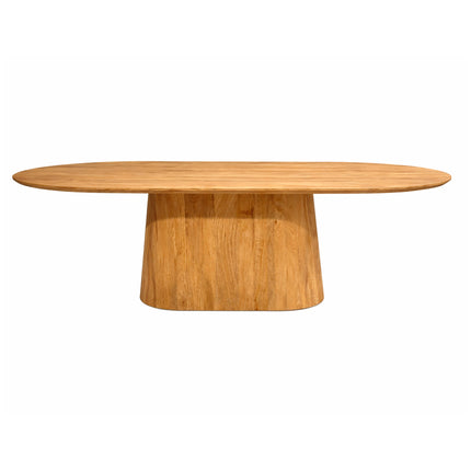 Eettafel Lucas Deens Ovaal Zuil 300x120cm Mango Naturel