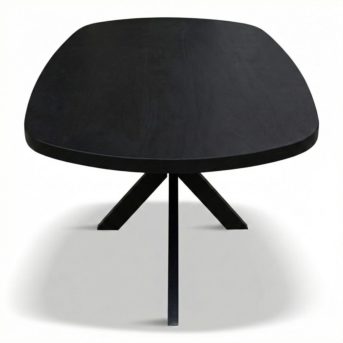 Eettafel Deens Ovaal Björn 150x90cm Mango Zwart