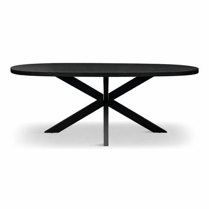 Eettafel Deens Ovaal Björn 150x90cm Mango Zwart