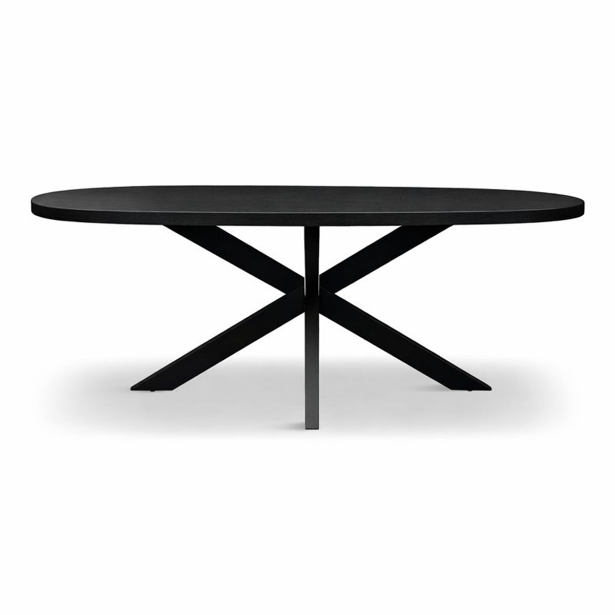 Eettafel Deens Ovaal Björn 150x90cm Mango Zwart