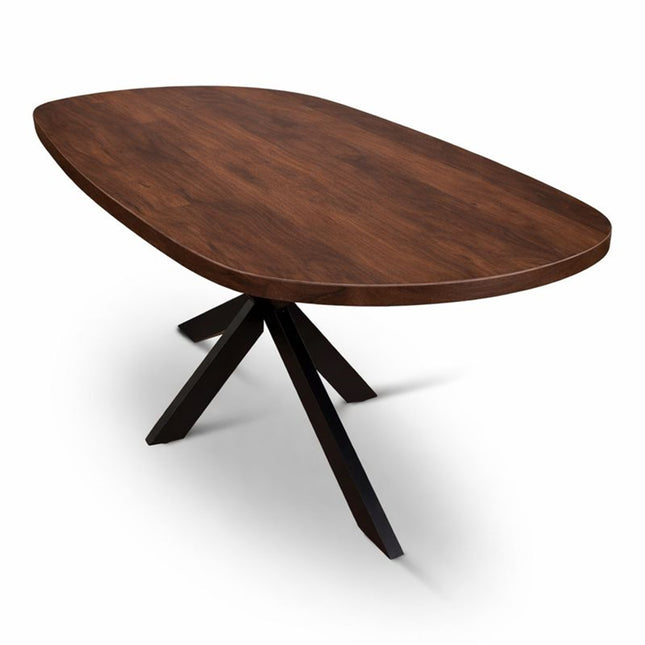 Eettafel Deens Ovaal Björn 150x90cm Mango Walnoot