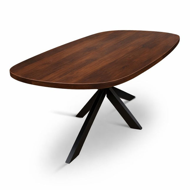 Eettafel Deens Ovaal Björn 150x90cm Mango Walnoot