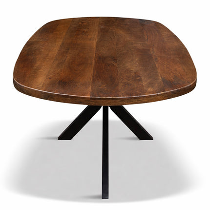 Eettafel Deens Ovaal Björn 150x90cm Mango Walnoot