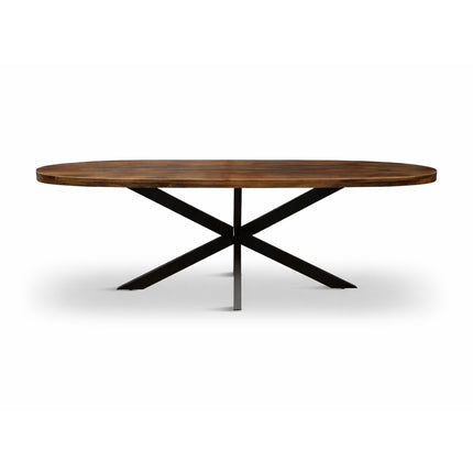 Eettafel Deens Ovaal Björn 150x90cm Mango Walnoot