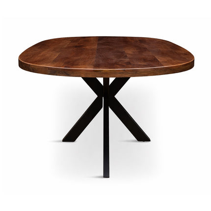 Eettafel Deens Ovaal Björn 150x90cm Mango Walnoot