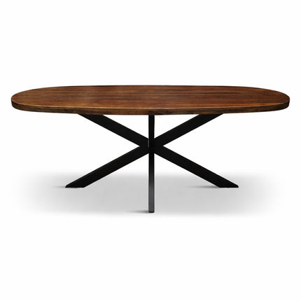 Eettafel Deens Ovaal Björn 150x90cm Mango Walnoot
