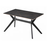 Eettafel Como 120x70cm Slate stone marble black