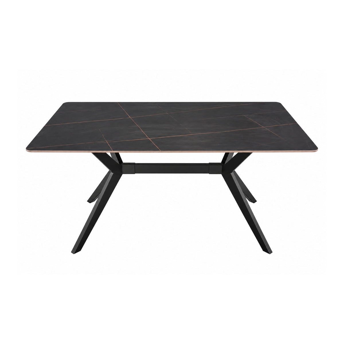 Eettafel Como 120x70cm Slate stone marble black