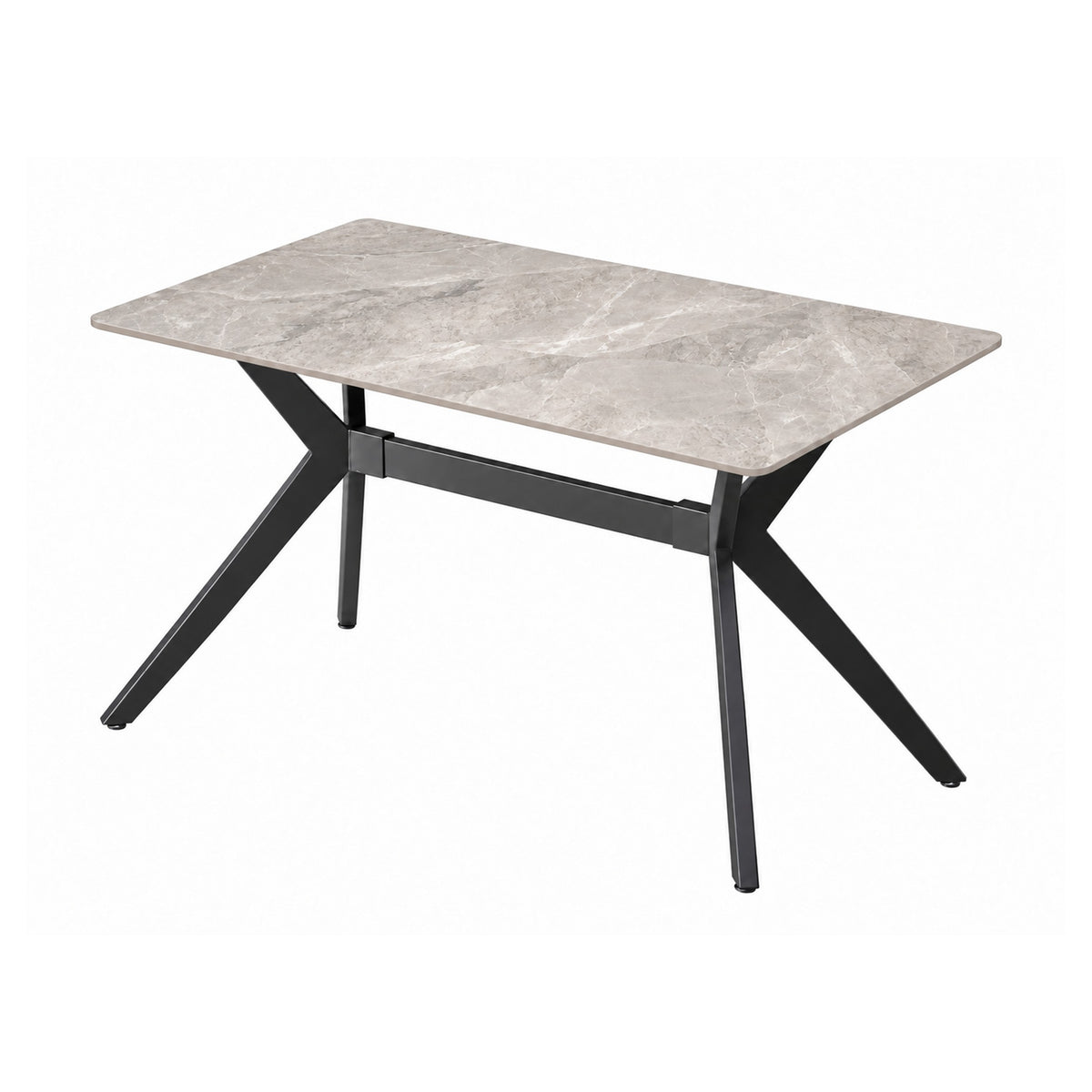 Eettafel Como 120x70cm Slate stone marble grey