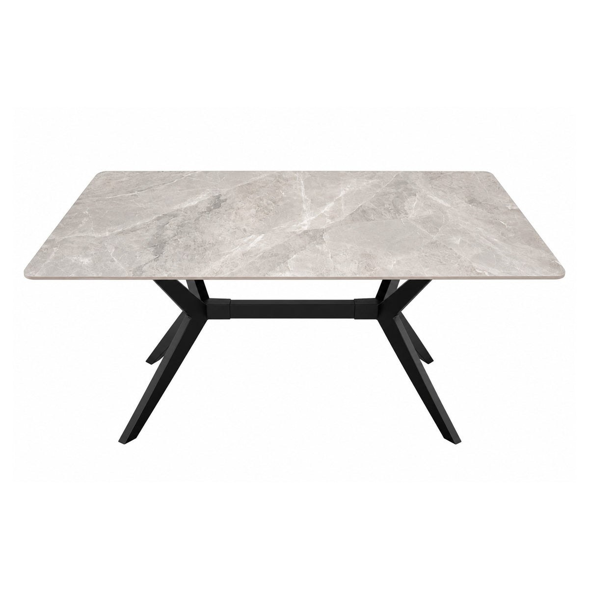 Eettafel Como 120x70cm Slate stone marble grey