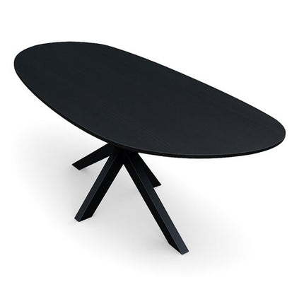 Eettafel Eva Organisch 160x90cm Mango Zwart