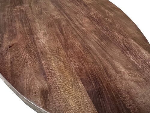 Eettafel Silvia Ovaal 150x90cm Mango Walnoot Bruin