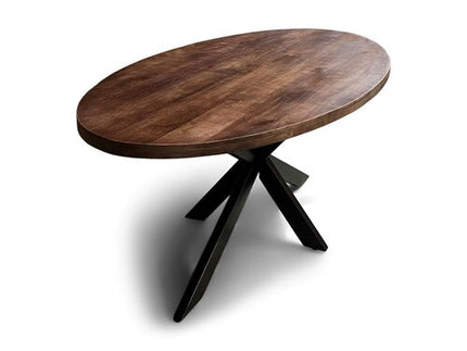 Eettafel Silvia Ovaal 150x90cm Mango Walnoot Bruin