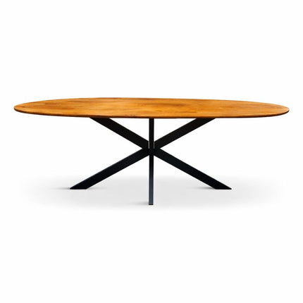 Eettafel Eva Organisch 240x110cm Mango Honey brown