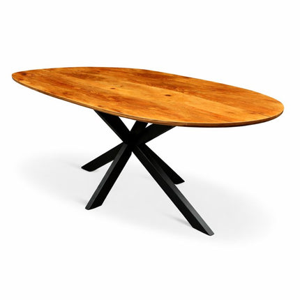 Eettafel Eva Organisch 240x110cm Mango Honey brown