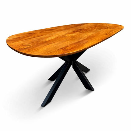 Eettafel Eva Organisch 240x110cm Mango Honey brown