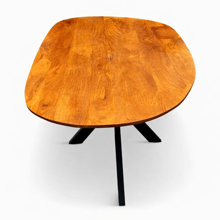 Eettafel Eva Organisch 240x110cm Mango Honey brown