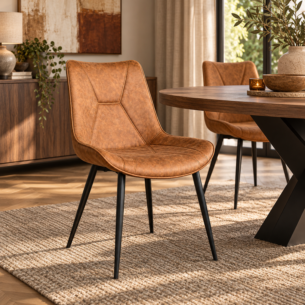 Stoel Houston Misty cognac