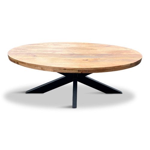 Salontafel Silvia Ovaal 120x70cm Mango Naturel