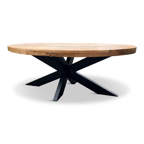 Salontafel Silvia Ovaal 120x70cm Mango Naturel