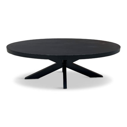 Eettafel Silvia 190x100cm Mango Zwart + Salontafel Silvia 120x70 Mango Zwart