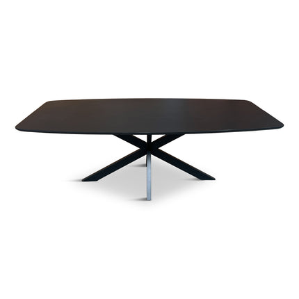 Eettafel Deens Ovaal Elise 260x100cm Zwart Mango