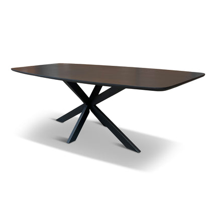 Eettafel Deens Ovaal Elise 150x80cm Zwart Mango