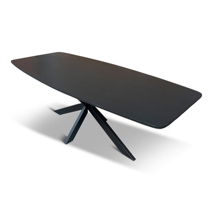 Eettafel Deens Ovaal Elise 150x80cm Zwart Mango