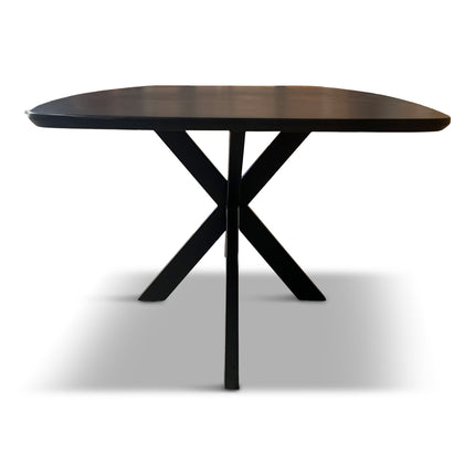 Eettafel Deens Ovaal Elise 150x80cm Zwart Mango