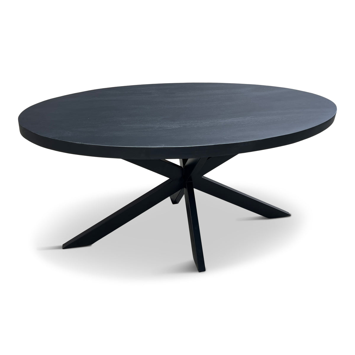 Eettafel Silvia Ovaal 180x90cm Mango Zwart