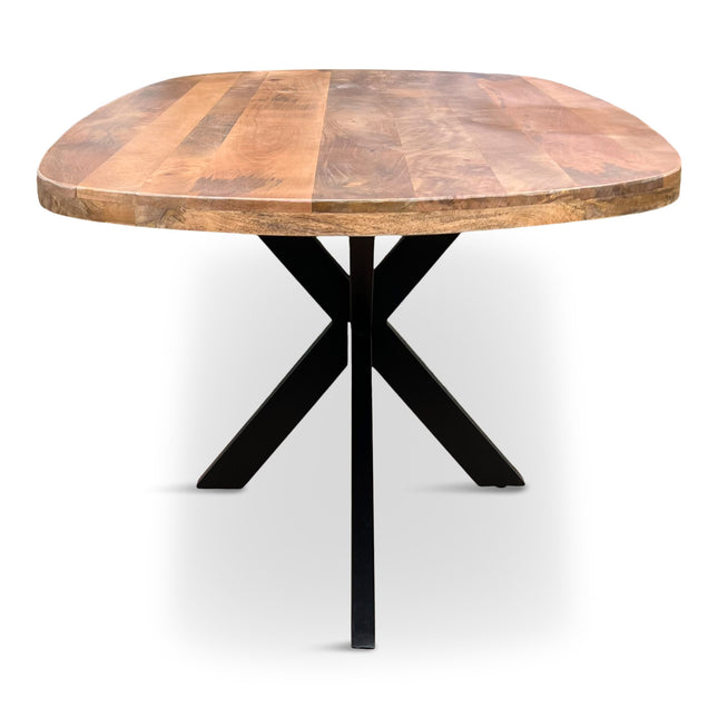 Eettafel Deens Ovaal Björn 300x120cm Mango Naturel