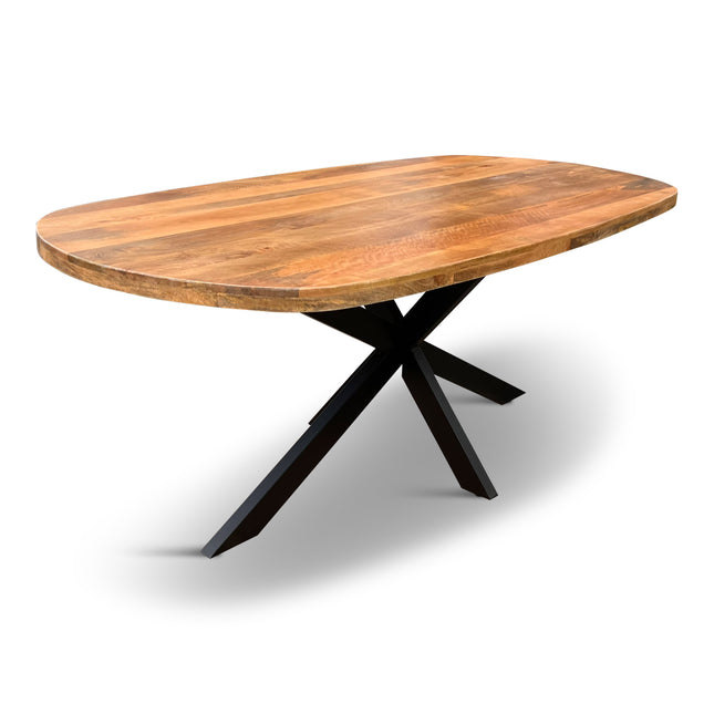 Eettafel Deens Ovaal Björn 150x90cm Mango Naturel