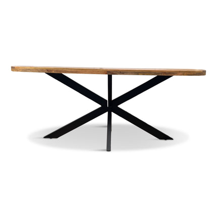 Eettafel Deens Ovaal Björn 190x100cm Mango Naturel
