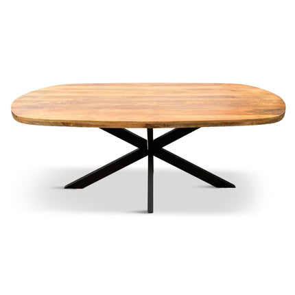 Eettafel Deens Ovaal Björn 190x100cm Mango Naturel