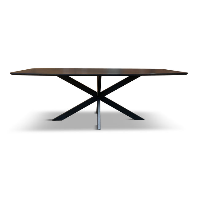 Eettafel Deens Ovaal Elise 150x80cm Zwart Mango