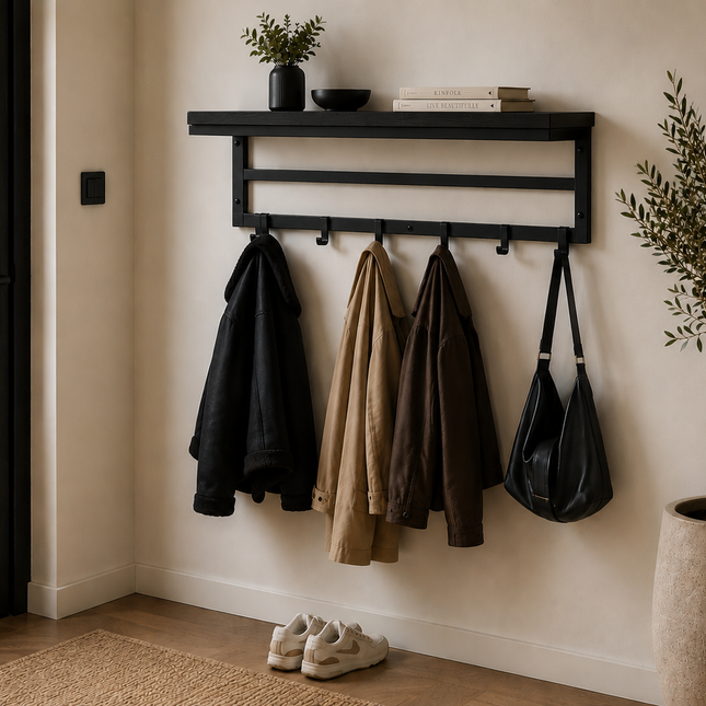 Kapstok Leroy 80cm mango black