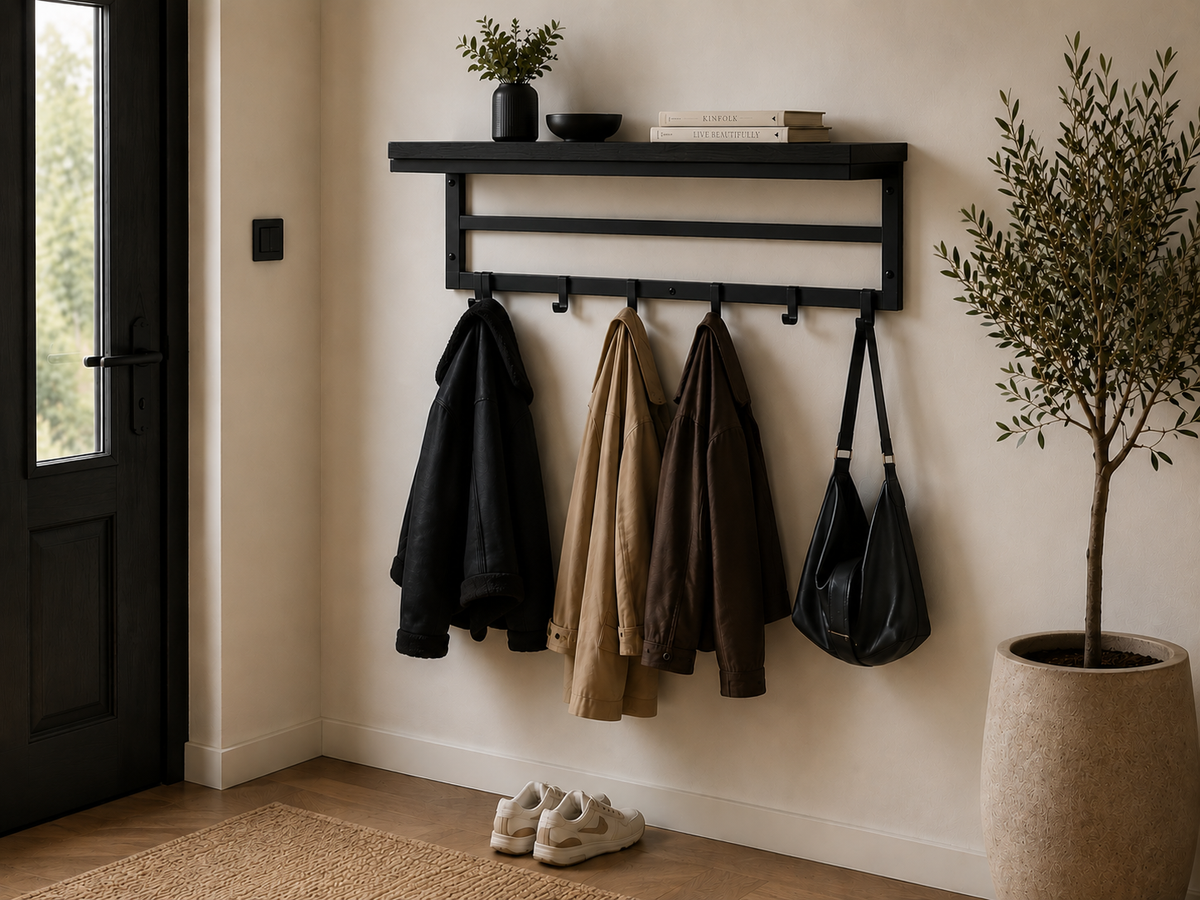 Kapstok Leroy 80cm mango black