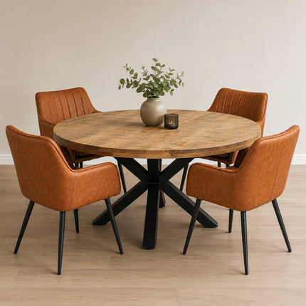 Lars Deal 130cm + 4x Vermont cognac